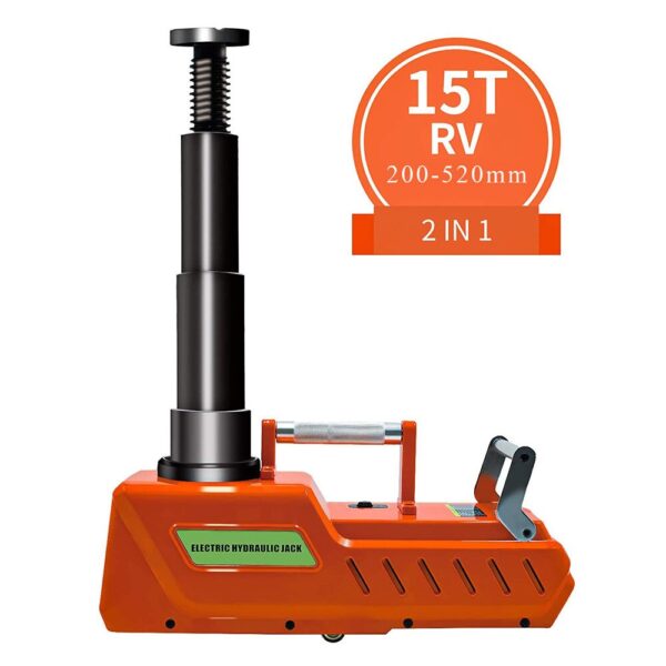 Macaco Hidráulico elétrico 12v/24v Cap. 15t ferramenta de emergência para suv van caminhão carga alta jack 20-52cm jack carro hidráulico elétrico de elevação  com luz