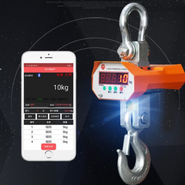 1t 3t 5t 10t eletrônico pendurado escala gancho sem fio ocs guindaste industrial pesando escala led de alta precisão sensor de controle remoto