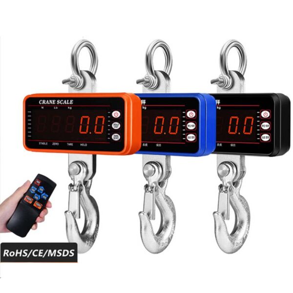 Digital Pendurado Escala com LED, Heavy Duty Guindaste, Gancho Regulável, Industrial, 65ft Controle Remoto, 1500kg
