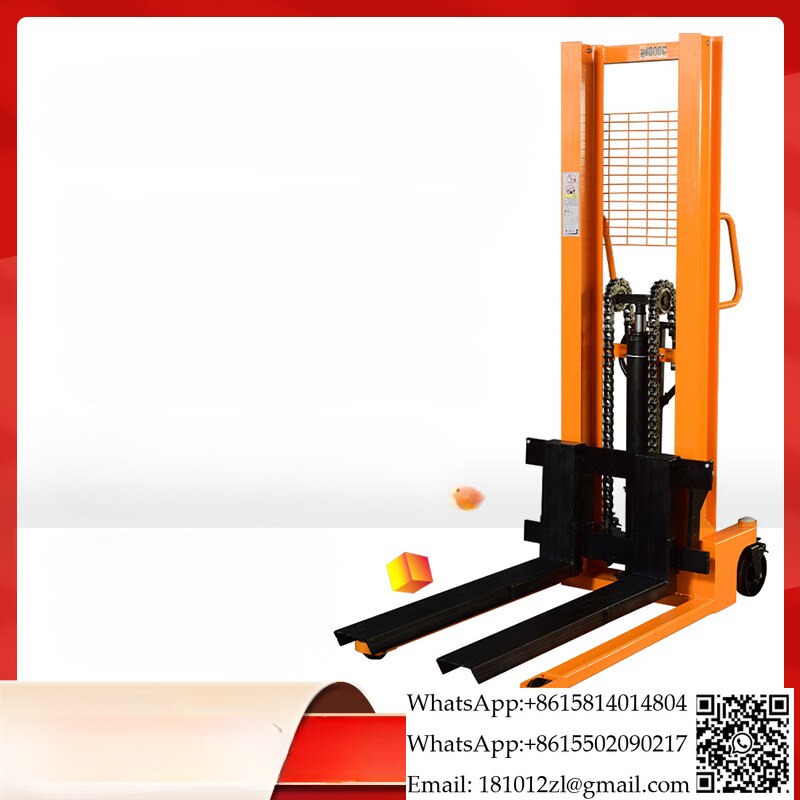 Empilhadeira hidráulica elétrica manual, Empilhador de elevação, Pequeno caminhão de carga e descarga, Cilindro, Carro de elevação, 1 Ton - Image 3