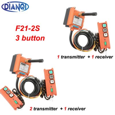 F21-2S Controle Remoto Industrial Sem Fio Talha Elétrica Controle Remoto Enrolamento Motor Sandblast Switches UHF 433mhz 3 botão