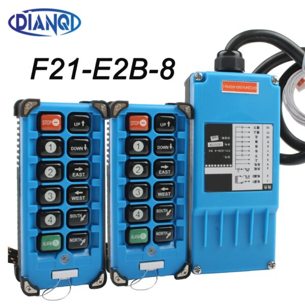 F21-E2B-8 controlador remoto industrial interruptores 8 canais chaves botão de direção do guindaste guincho 220v 380v 110v 12v 24v