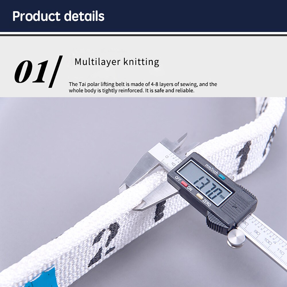 Flat Lifting Webbing Tape Sling, Industrial, de alta resistência, carga, elevação, tecido Strap, 2t - Image 4