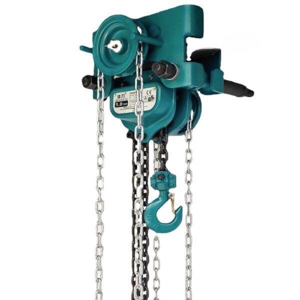 One-piece combinação integrada mão cadeia talha I-beam polia guindaste móvel baixo headroom mão-pull cadeia talha manual