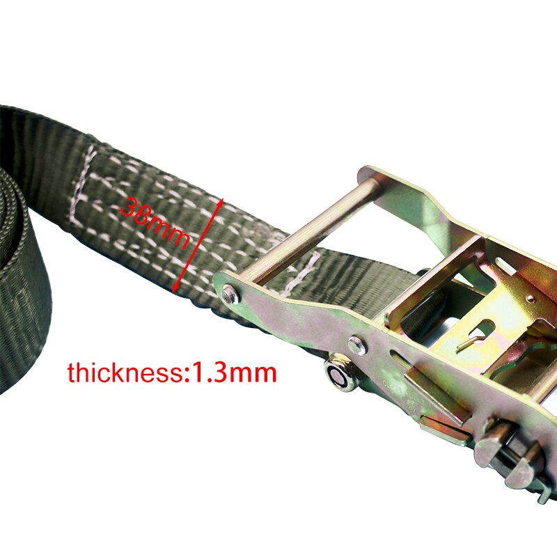Steel Frame Ratchet Tie Down Cargo Lashing, Correia de envio, Expedição Embalagem Belt Assembly Sling, 1.5 ",3mm,6T, 2m-6m - Image 3