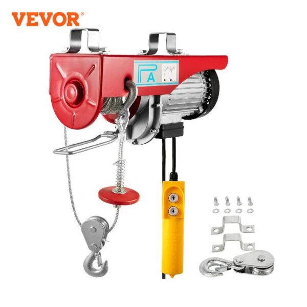 Talha Elétrica de cabo de aço 1.000 kg elevação de 12m com controle remoto portátil Talha elétrica de cabo de aço para Oficina Mecânica / garagem e Reparos automotivo