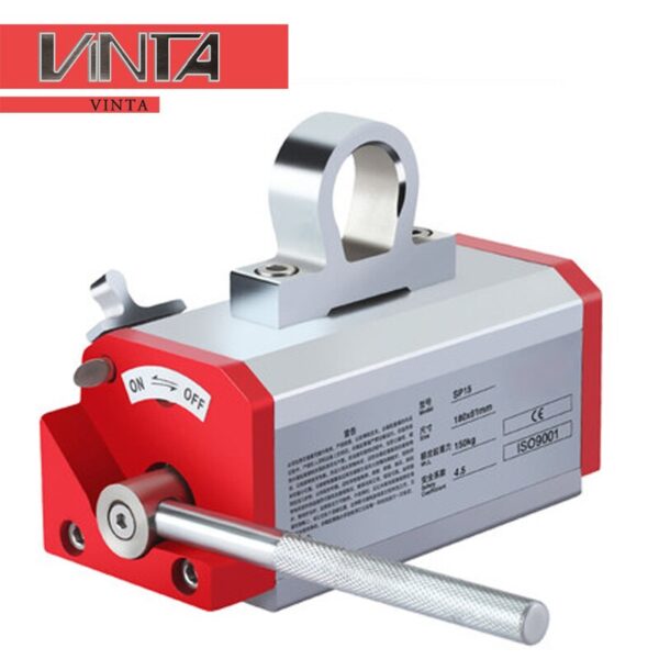 Ímã de elevação de placa de aço, manual, eletro-permanente, transferidor para guindaste vermelho, série cnc sp