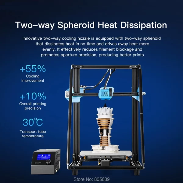3D Upgrade CR-10 V2 Printer Size 300*300*400mm,Silent Mainboard Resume Printing with Mean well Power Supply