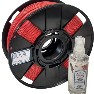 ABS 1,75mm 1,75mm Vermelho 1kg para impressoras 3D Adesivo Líquido