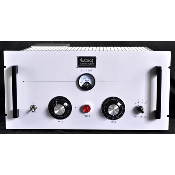 AC filament high-power 300B direct heating single-ended amplifier, maximum output power: 14W×2 (8Ω, 1KHZ, 10% distortion)