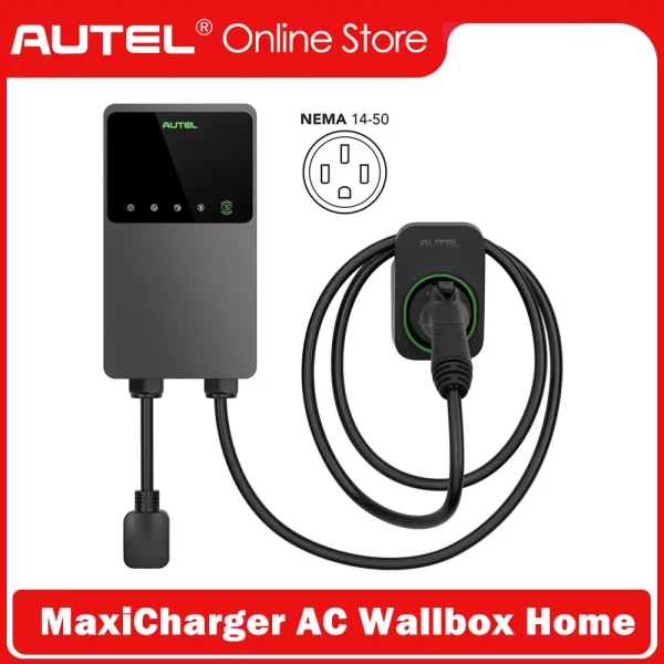 Autel MaxiCharger AC Wallbox Home 40A - NEMA 14-50 - EV Charger with Separate Holster
