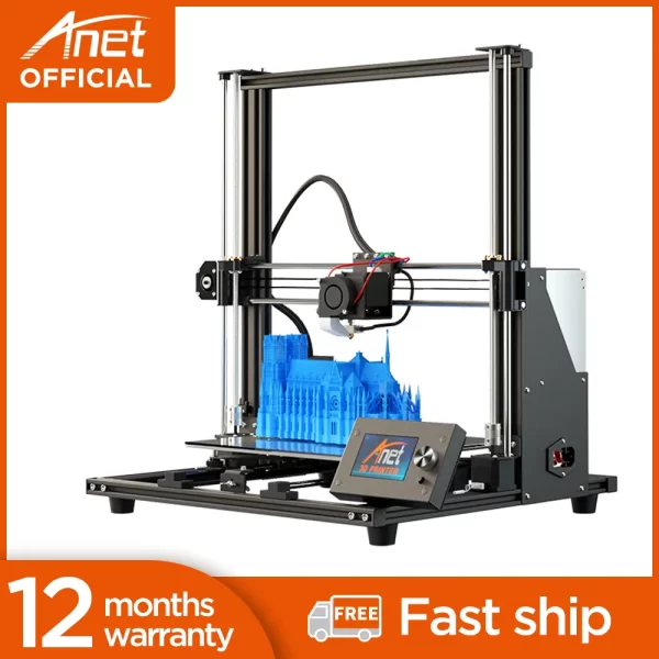Big Size All Metal Anet A8 Plus 3D Printer DIY Kit Base On Marlin Open Source Impressora 3D Max 300*300*350MM Support TPU