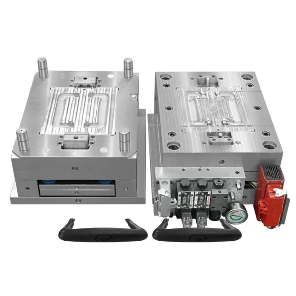 China Guangdong plastic mold manufacturing OEM plastic thick handle gas assist injection molding tool new hot runner moulds