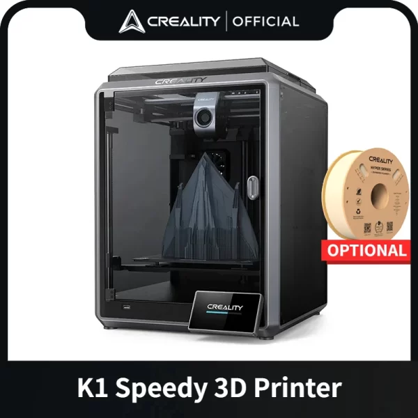 Creality K1 3D Printer 600mm/s High-Speed 0.1mm Smooth Detail Auto Leveling Dual Fans Cooler Straight Out of Box for Beginners