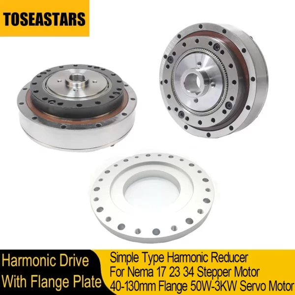 Harmonic Drive With Flange Plate Nema 17 23 34 Stepper 100W-3KW Servo Motor Ruducer Industrial Collaborative Humanoid Robot