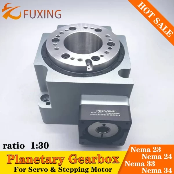 High-Precision Side Mounted Hollow Rotating Platform Planetary Gearbox Reducer For 100w 400w 750w Servo Motor Nema 17 23 Stepper