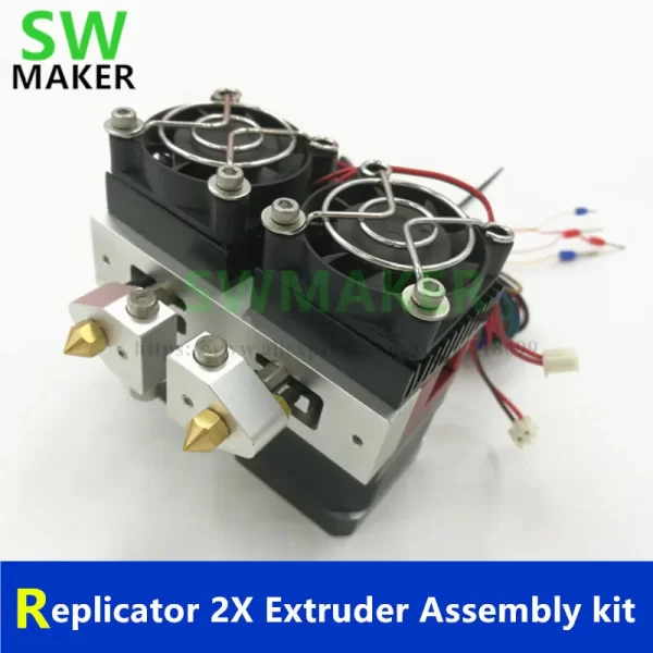 Replicator 2X Extruder Assembly kit K thermocouple 0.4mm nozzle dual metal extruder set with NEMA 17 motor
