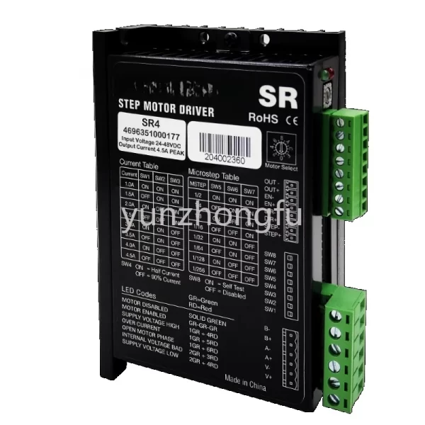 SR4 2-phase DC input stepper drive 4.5a micro step stepper motor drive for Nema 17 23 hybrid motor stepper