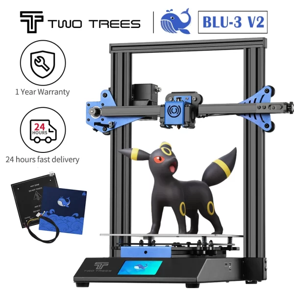 Twotrees-3D Impressora com Nivelamento Automático, Drucker, Full Metal, Full Drucker, Grande Tamanho De Impressão, Kit DIY, Mute Drive, TMC2225, Prusa I3