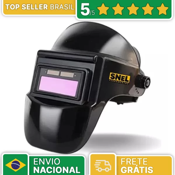 Máscara Para Soldagem Escurecimento Automático Sn14 Capacete Profissional Com Carneira Ajustável