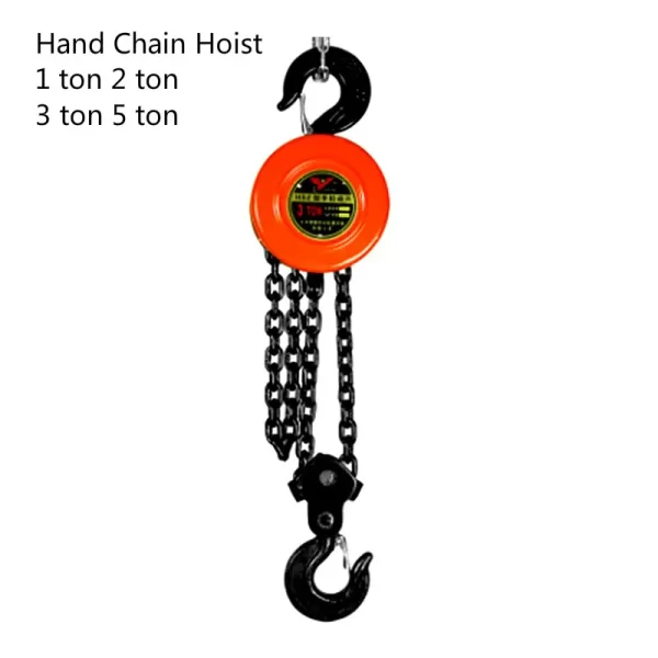 Polia guindaste com corrente manual, 1 ton / 2 ton / 3 ton / 5 ton, ferramentas de elevação