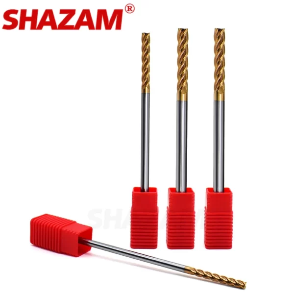 Top Alongar Fresadora Kit, Ferramenta De Aço De Tungstênio, Revestimento De Liga, CNC Fresa, Fundo Plano, Longo, HRC55