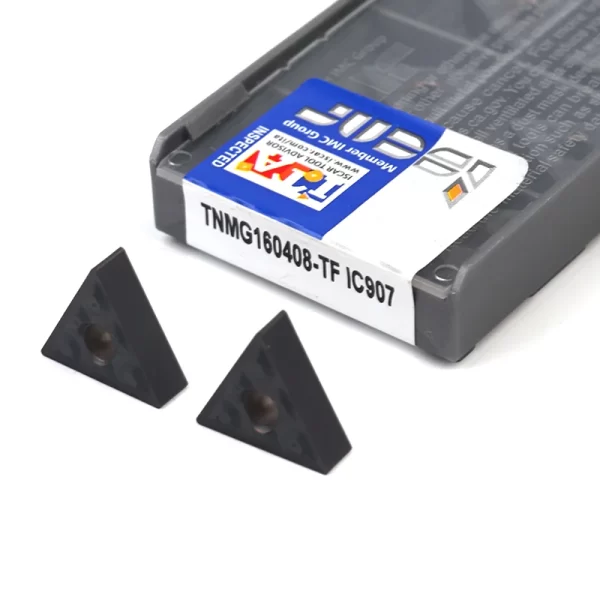 O carboneto insere o cortador do metal do torno do CNC, ferramentas de torneamento, TNMG160404, TNMG160408, TF IC907, IC908, 10pcs