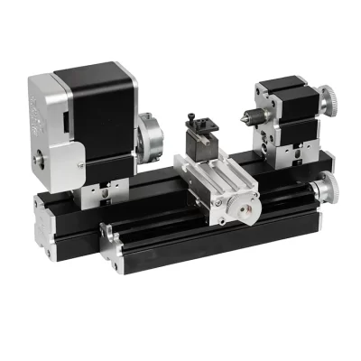 Torno em miniatura poderoso do metal de 60w para a fatura do modelo de diy, altura center reforçada de 50mm