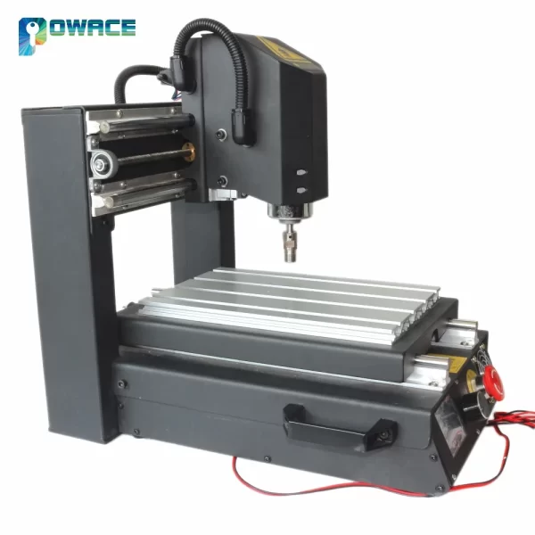 Fresadora de gravação CNC Desktop, motor do eixo, 3 eixos, 3 eixos, 2030, com parada de emergência, 110V, 220V, 400W