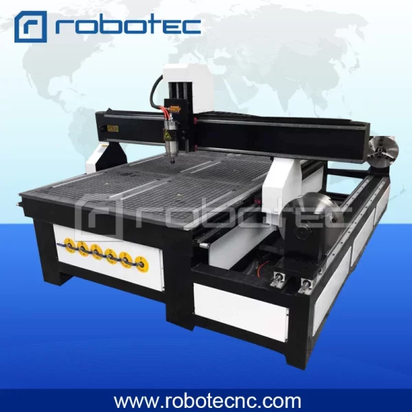 Robotec 1325 roteador cnc com kits de torno/roteador cnc para corte/gravura em madeira móveis/grande tamanho trabalho estátua carver