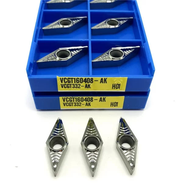 Ferramenta De Torneamento Externo De Alumínio, Inserções De Carboneto, Ferramentas De Torno CNC, Torneamento De Madeira, VCGT 160408, AK H01, VCGT160408