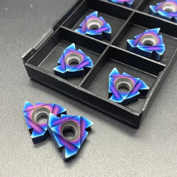 Alta qualidade mmt22er mmt22ir ag60 nano azul rosca de metal torneamento ferramenta cnc 22er 22ir carboneto cimentado inserção torno lâmina ferramentas