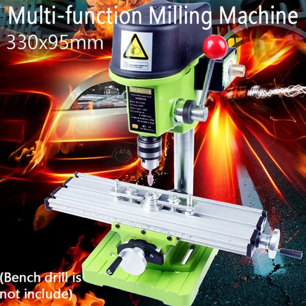 Mini Precision Multi-Function Fresadora, Bench Drill, Fixture Vise, Worktable, X e Y-Axis