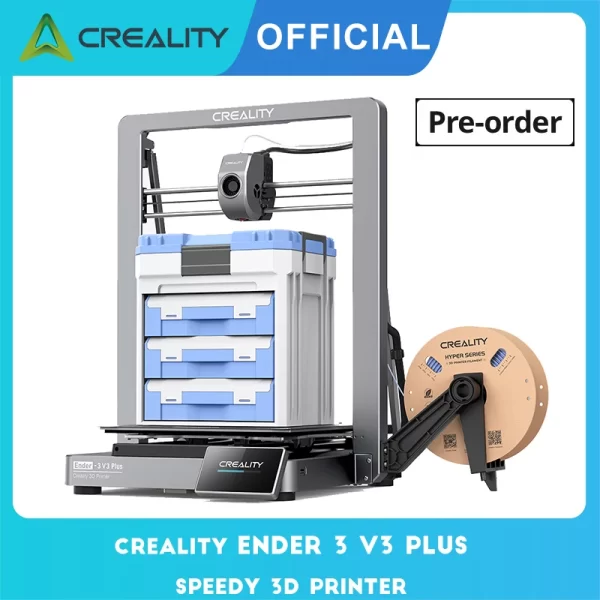 Creality-Ender 3 V3 Plus Impressora 3D, Unicórnio CoreXZ, Bico Tri-Metal, Kit de Extrusora Sem Tamanhos, Plus Size 600mm, Kit de Impressão