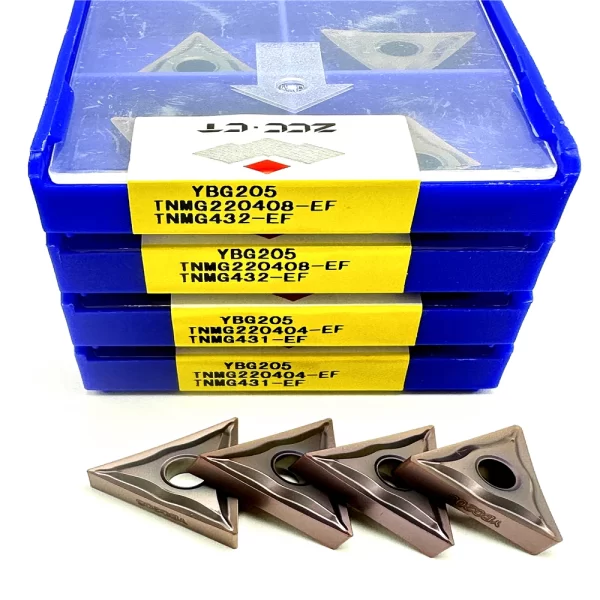 Original Carbide Inserir Ferramenta De Torneamento Externo, Torno CNC, Aço Processamento, Ferramenta De Corte, TNMG220404, TNMG220408-EF, YBG205, Zcc.ct