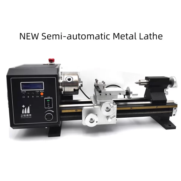 Mini Precisão Intelligent Miniature Metal Lathe Machine, CNC, Auto Esquerda e Direita, Rosqueamento Making, 200-500W, Ajustável 0-2000 rpm