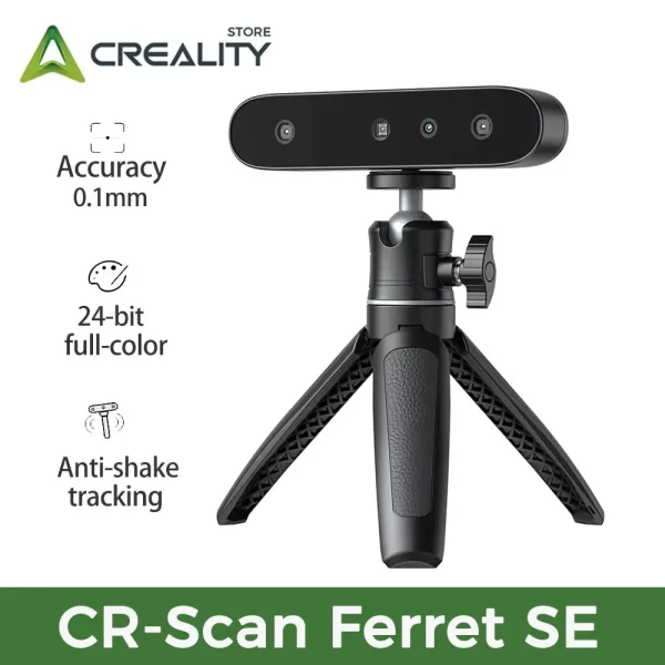 Creality-Scanner Portátil Original Portátil, CR-Scan Ferret SE, 3D, 30FPS Quick Scan, Precisão de 0,1mm, 24bit, Digitalização Fullcolor