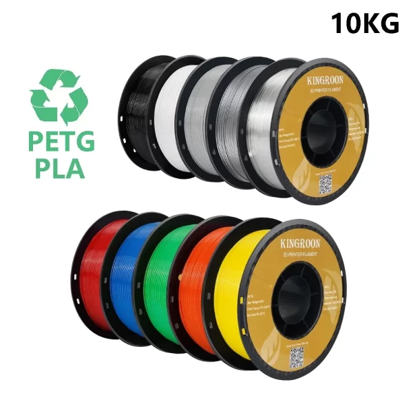 Filamento do ABS do PLA PETG para a impressão 3D, material plástico, 100% nenhum carretel da bolha, 10kg, 1.75mm