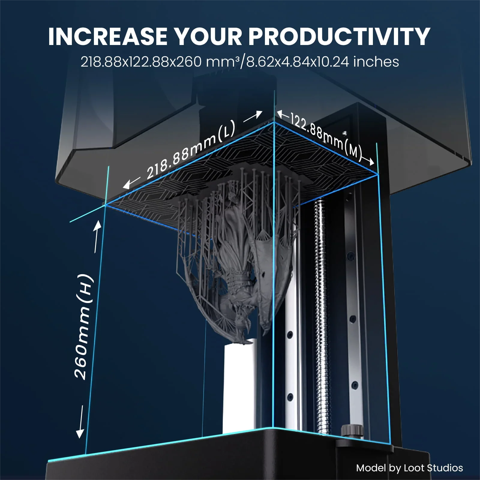 ELEGOO-SATURN 3 Impressora Ultra 3D, Mono MSLA, 10 polegadas, 12K Mono LCD, alta velocidade, transferência Wi-Fi Tamanho de impressão 219*123*260mm - Image 5