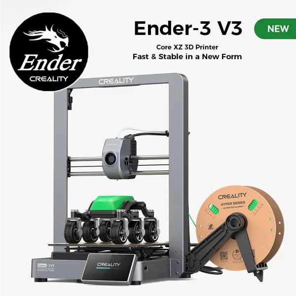 Creality-Ender 3 Impressora 3D , Aquecedor Hotend 300 ℃ Temperatura , Nivelamento Automático, 600 mm/s com Sistema de Movimento Core XZ, Extrusão Sem Entampamento de Velocidade, 60W,