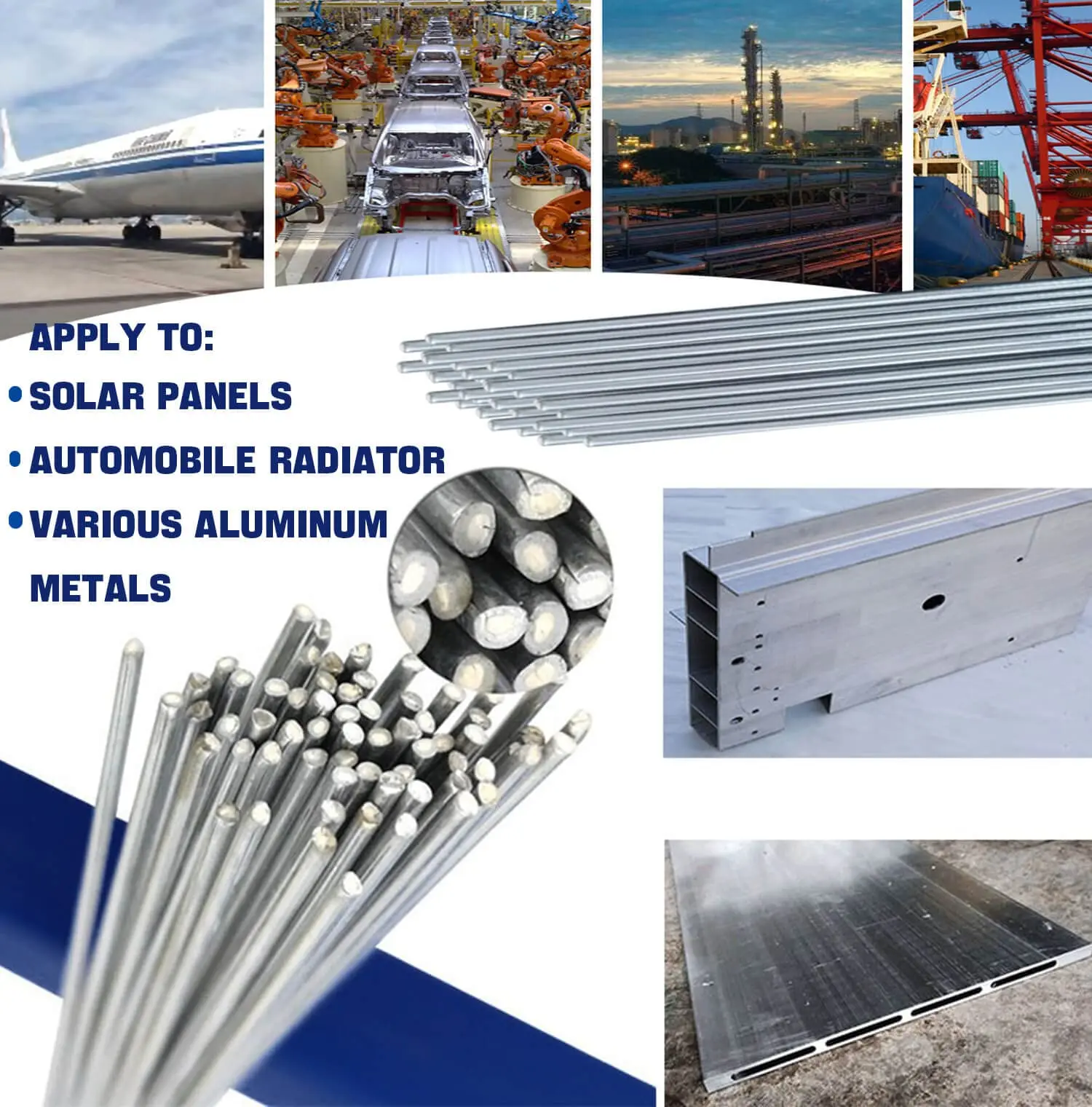 Soldagem De Alumínio Ros De Soldagem, Tocha De Ppropano, Comprimento De Alumínio, Baixa Temperatura, Fio 550 ℃ com Núcleo De Fluxo Para O Reparo De Alumínio - Image 6