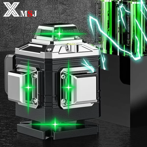 Auto-nivelamento Green Beam Nível Laser, poderoso feixe verde, 360 °, Cruz Horizontal e Vertical, 8 linhas, 12 linhas, 16 linhas, 3D, 4D