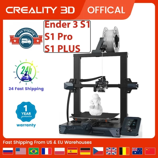 Creality impressora 3d Ender-3 s1/s1 pro/s1 mais extrusora direta mola de aço plataforma impressão retomar impressão fdm impressão 3d