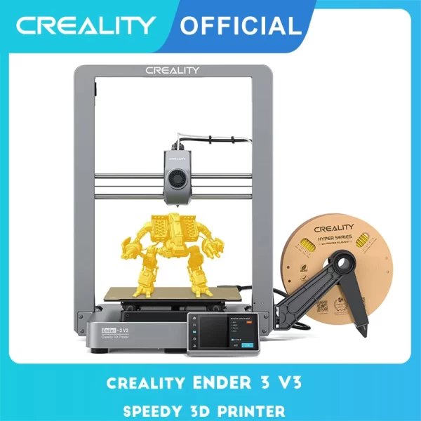 Creality-Ender 3 Impressora 3D com Sistema de Movimento Core XZ, Extrusão Sem Entampamento de Velocidade, 60W, 300 ℃, Aquecedor Hotend, Nivelamento Automático, 600 mm/s