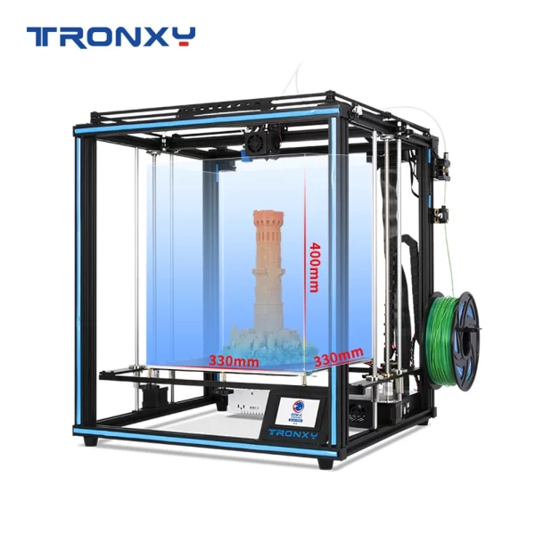 Tronxy-3d printer x5sa pro, com kit de impressão metálica, mesa térmica, sensor de filamentos, nivelamento automático, com 330x330x400mm corexy, diy
