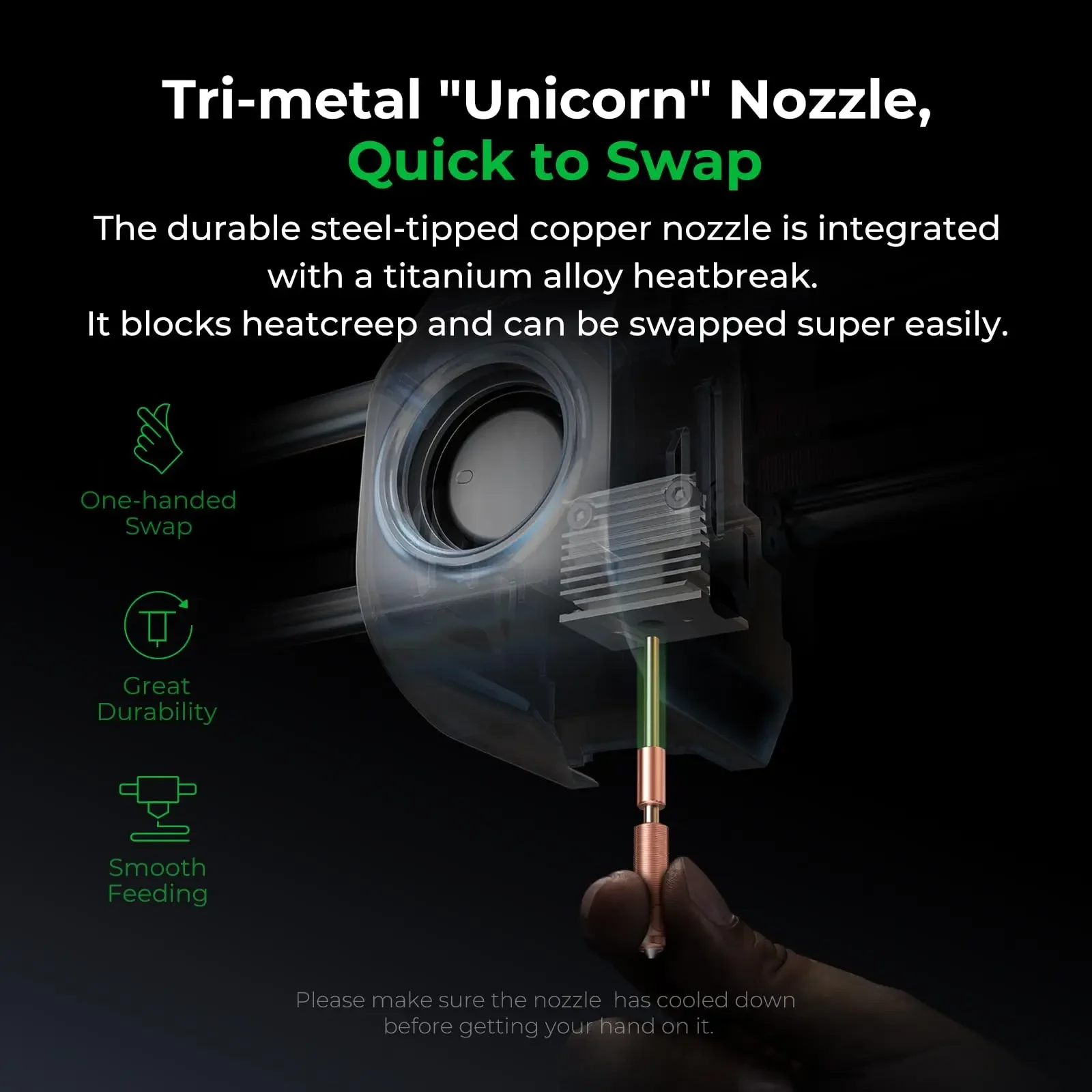 Creality-Auto Nivelamento Robusto Extrusora Direta, Impressora 3D K1C, 600mm, s, Bico Tri-metal, Atualização de impressão a 300 °C, K1 com câmera AI - Image 4