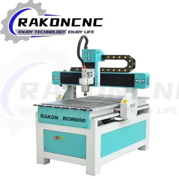 Mini fresadora de metal para ferro, cobre e aço, Mini router CNC, Mesa de ferro fundido 6090, Corpo pesado