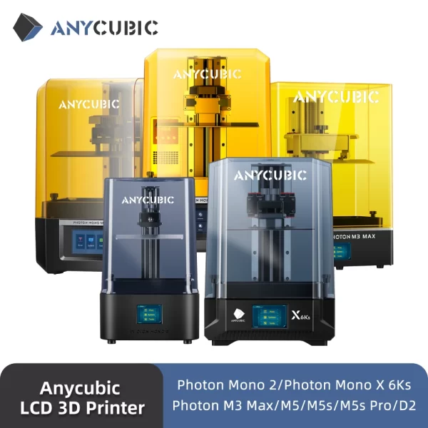 Brasil Pré-ven ANYCUBIC UV Resina LCD Impressora 3D Photon Series Photon Mono X 6Ks, Mono 2,M3 Max,12K Mono M5s,14K Mono M5s Pro