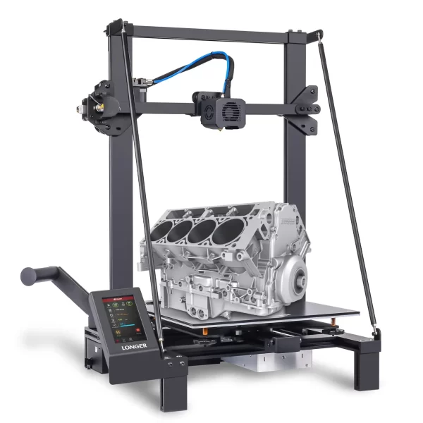Longer LK5 Pro FDM Impressora 3D, impressora grande, design triângulo, ventilador duplo, composto revestido, vidro temperado, tamanho 300x300x400mm