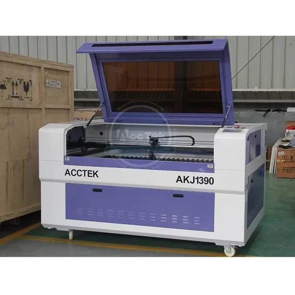 AccTek-Máquina de gravação a laser, Gravador a laser, Ferramentas de corte USB, Fresagem para madeira, Arte, 90W, CO2, 1390